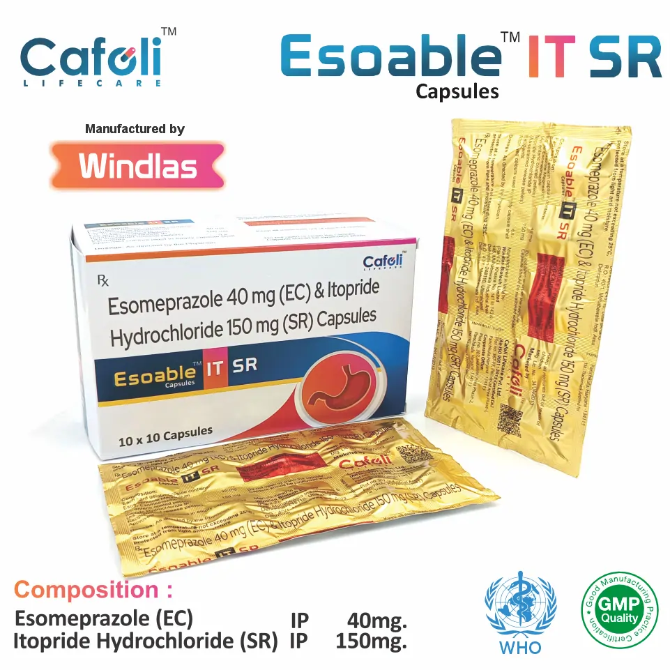 Esomeprazole 40mg + Itopride 150mg Capsule | Gastrointestinal Care | Best price for PCD Pharma Franchise in Kanpur